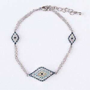 Angel Eye crystal bracelet silver faux diamonds & sapphires Joan Boyce